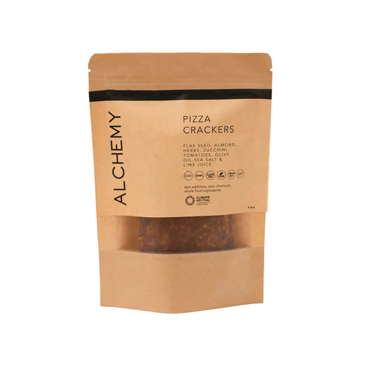 pizza crackers, wellness products, natural products, eco friendly products, bali wellness store, alchemy bali