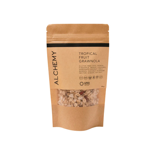 tropical fruit grawnola, wellness products, natural products, eco friendly products, bali wellness store, alchemy bali