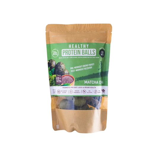 protein balls matcha chia, wellness products, natural products, eco friendly products, bali wellness store, alchemy bali