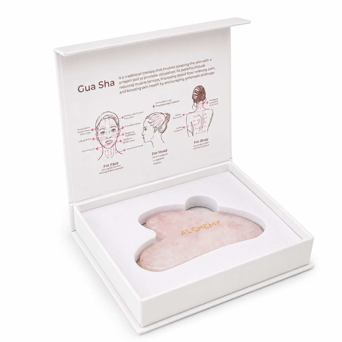 guasha rose quard, wellness products, natural products, eco friendly products, bali wellness store, alchemy bali
