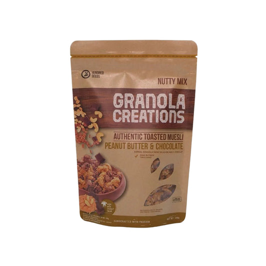 hundreed seed granola peanut butter choco 200g, wellness products, natural products, eco friendly products, bali wellness store, alchemy bali
