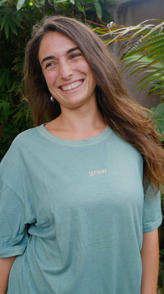 t-shirt bamboo green, wellness products, natural products, eco friendly products, bali wellness store, alchemy bali