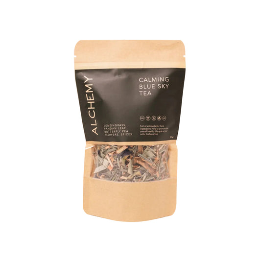 tea calming blue sky, eco friendly products, bali wellness store, alchemy bali