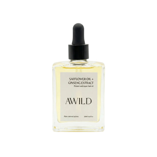 Hair oil safflower ginseng, eco friendly products, bali wellness store, alchemy bali